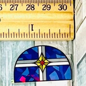 🌀10/$10🌀 Holographic Mosaic Window Reusable Sticker Decal